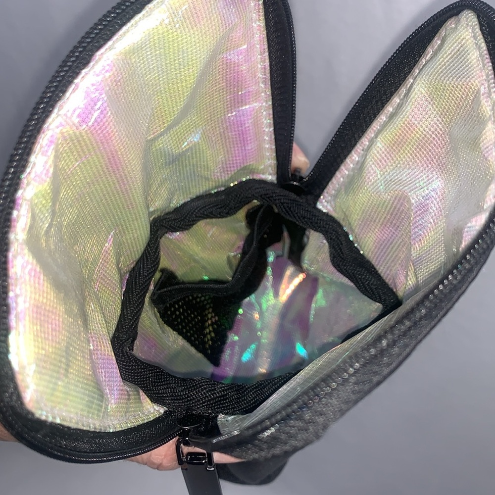 Sephora Makeup Brush Bag Black with Iridescent Interior Stand Up Carrying Case - Picture 7 of 10